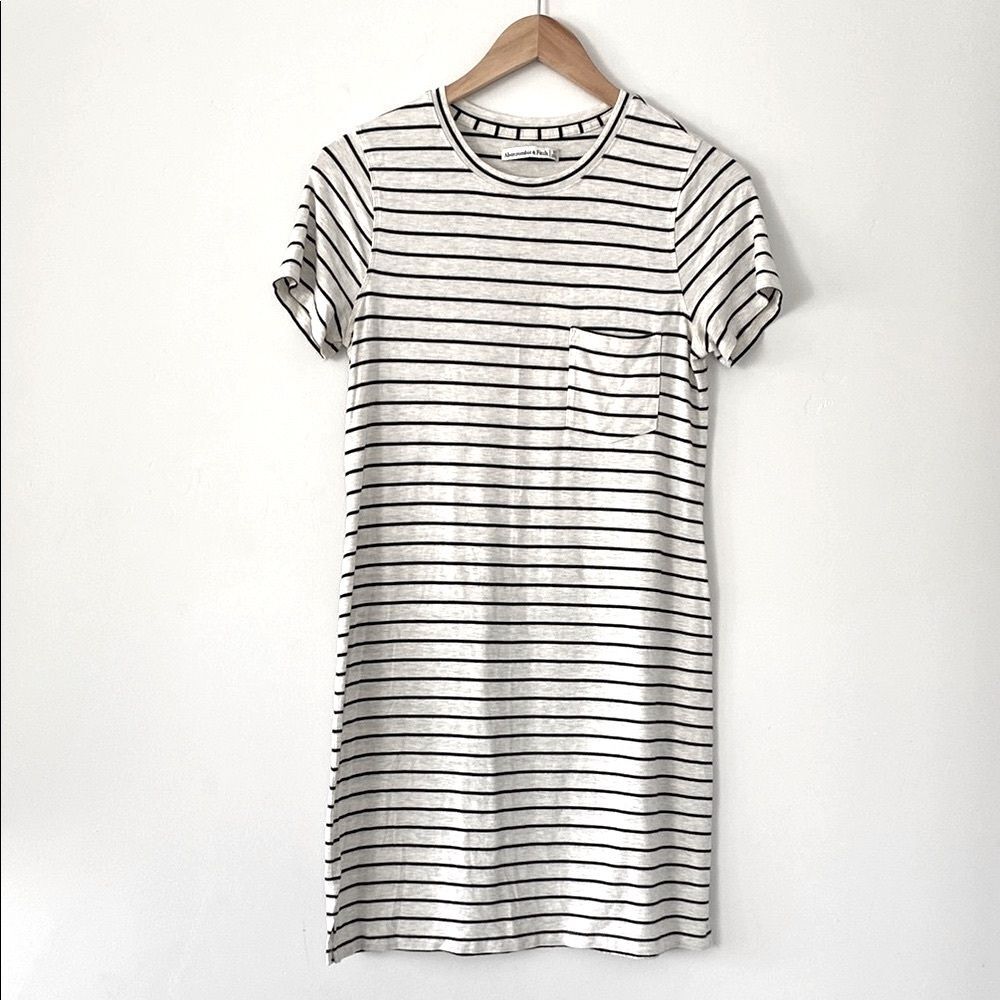 Abercrombie & Fitch Striped Tee shirt Dress Mini sz ST Stripe Coastal Beach